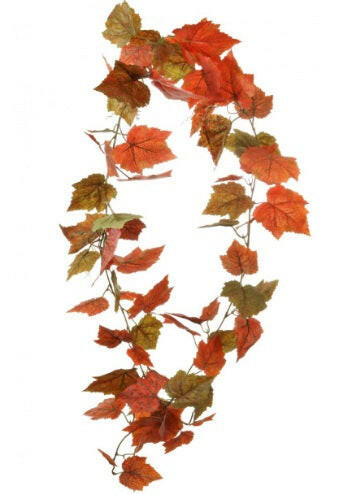 Justartificial Grape Leaf Garland UV Burnt Orange