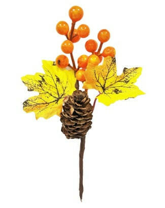 Artificial Autumn Pine Cone & Berry Pick 