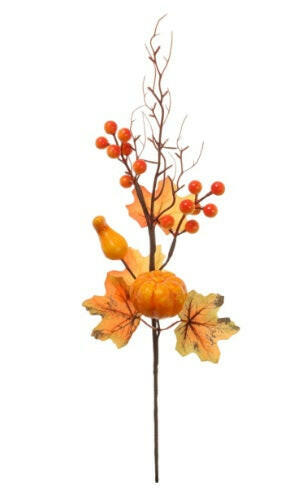 Artificial Autumn/Halloween Pumpkin and Berry Pick