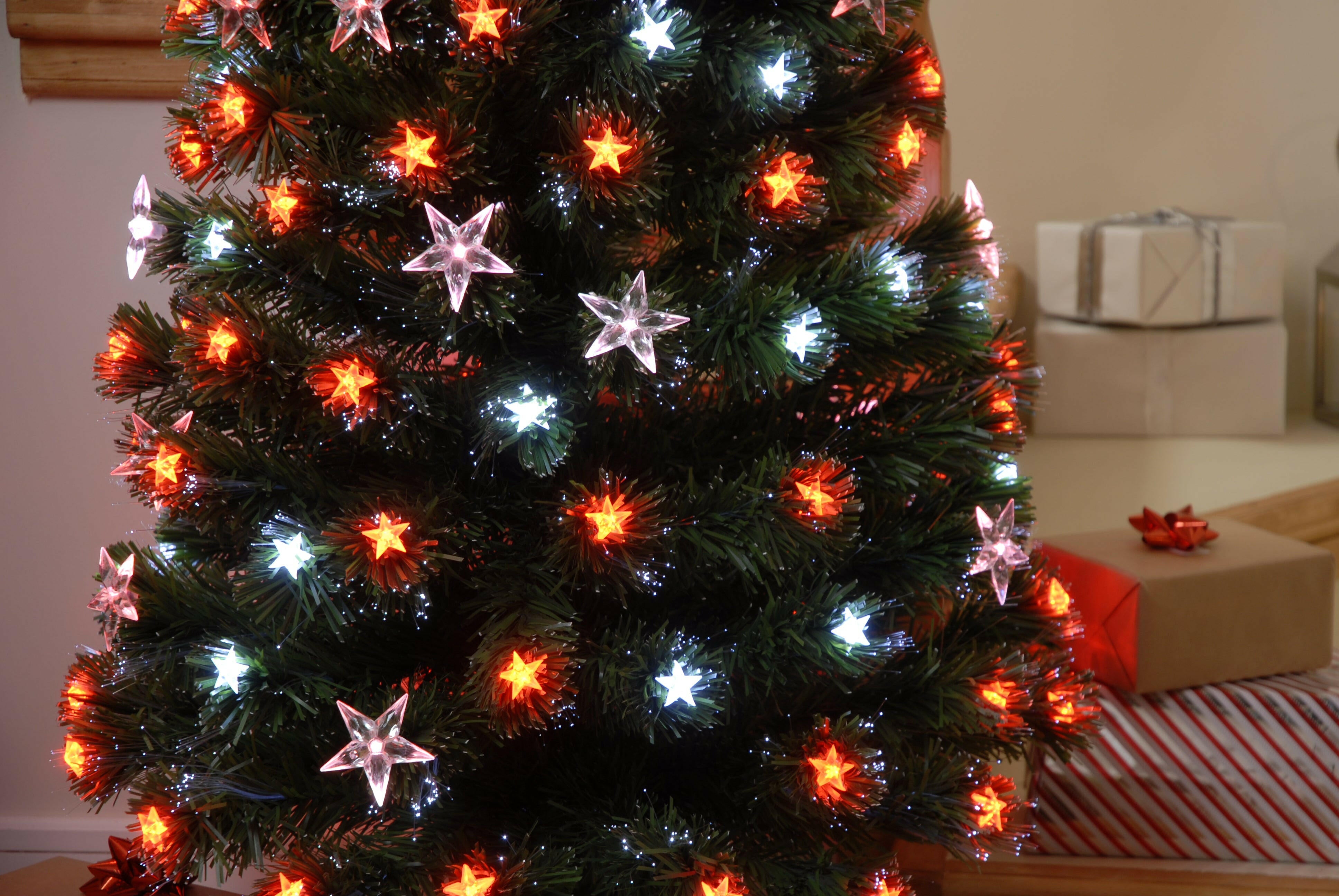 Justartificial.co.uk Fibre Optic Christmas Tree close up