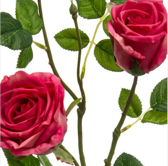 Justartificial.co.uk Artificial Silk Victorian Rose Spray Pink close up