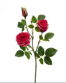 Justartificial.co.uk Artificial Silk Victorian Rose Spray Pink