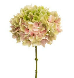 Justartificial.co.uk Hydrangea Light Green Pink 46cm