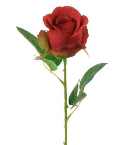 Justartificial.co.uk Celia Rose Red 53cm close up
