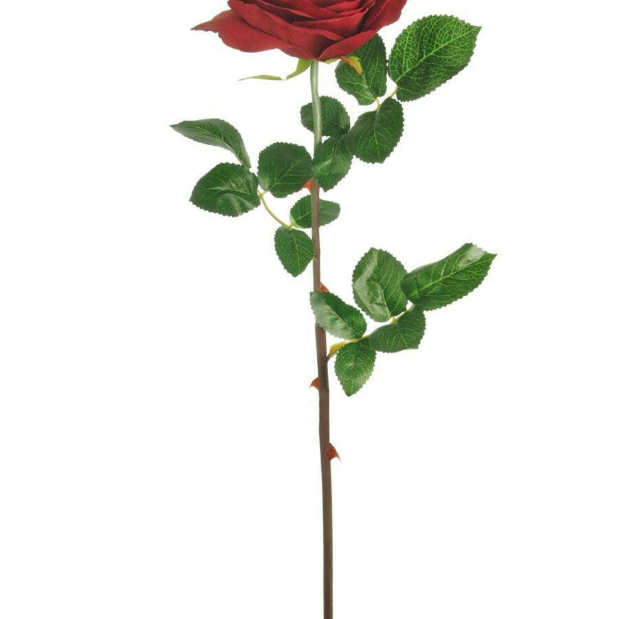 Justartificial.co.uk Tudor Open Rose Red 74cm