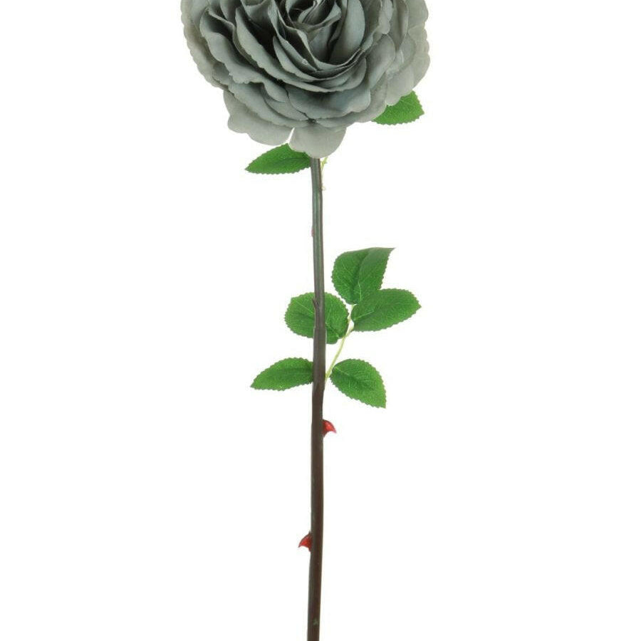Justartificial.co.uk Tudor Open Rose Grey Grey 74cm