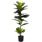 Artificial Silk Tall Ficus Pandurata Leaf House Potted Plant Tree  