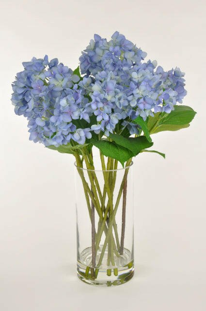 Artificial Silk Hydrangea in Water Arrangement