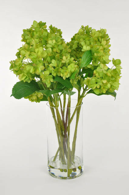 Artificial Silk Hydrangea in Water Arrangement