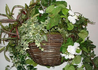 Geranium Large Silk Hanging Basket