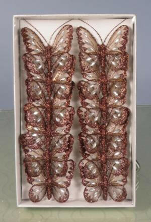 Artificial Mesh Glittered Butterflies