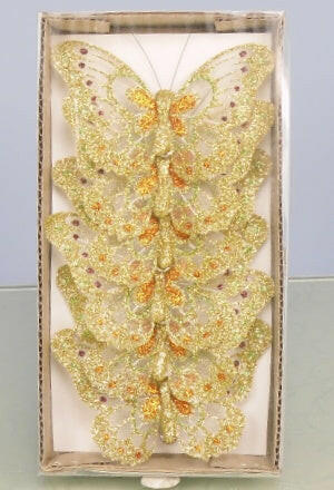 Artificial Glittered Butterflies, Two Tone