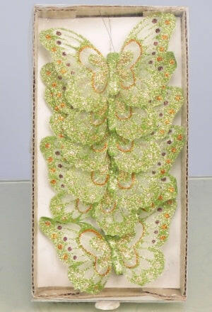 Artificial Glittered Butterflies, Two Tone