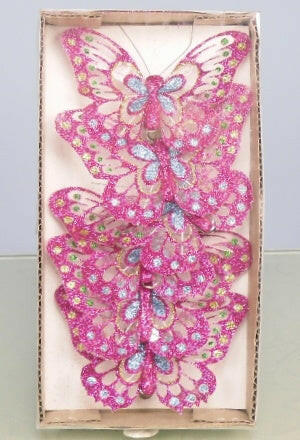 Artificial Glittered Butterflies, Two Tone