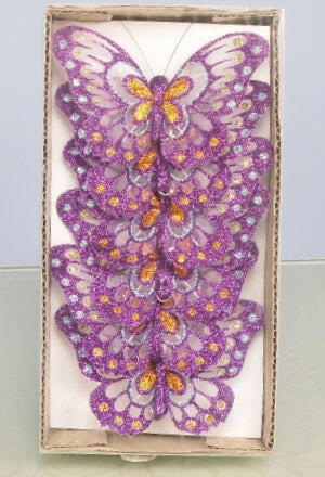 Artificial Glittered Butterflies, Two Tone