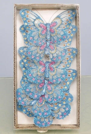 Artificial Glittered Butterflies, Two Tone