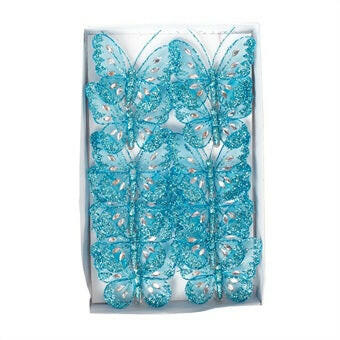 Mesh Glittered Clip On Butterflies