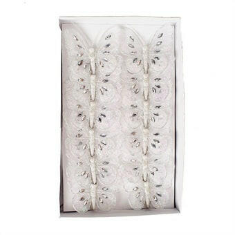 Mesh Glittered Clip On Butterflies