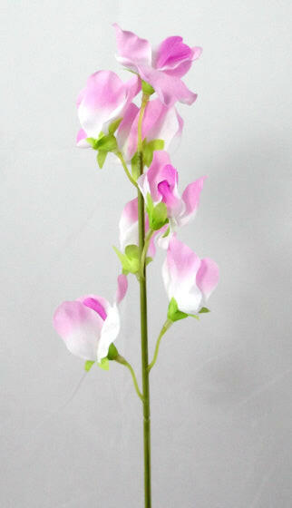 Artificial Silk Sweet Peas Single Stem