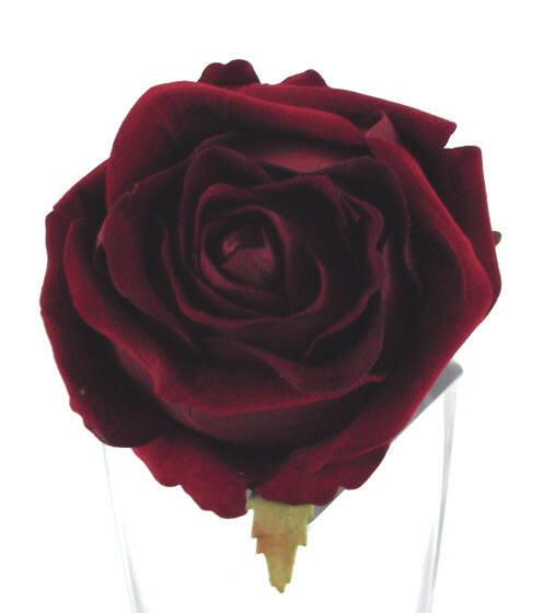 Artificial Velvet Amore Rose Head Large