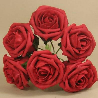 Artificial Colourfast Cottage Rose Bud Bunch