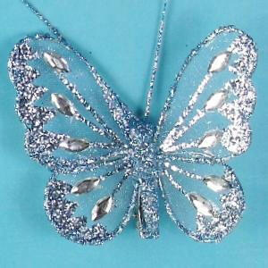 Artificial Mesh Glittered Butterflies