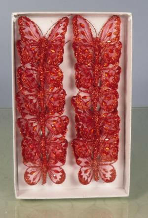 Artificial Mesh Glittered Butterflies