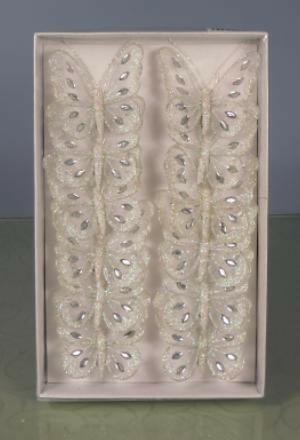 Artificial Mesh Glittered Butterflies