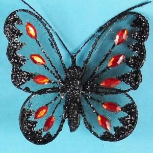 Artificial Mesh Glittered Butterflies