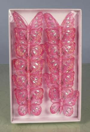 Artificial Mesh Glittered Butterflies