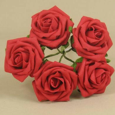 Artificial Colourfast Rose Bud Bunch