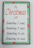 Christmas List Plaque
