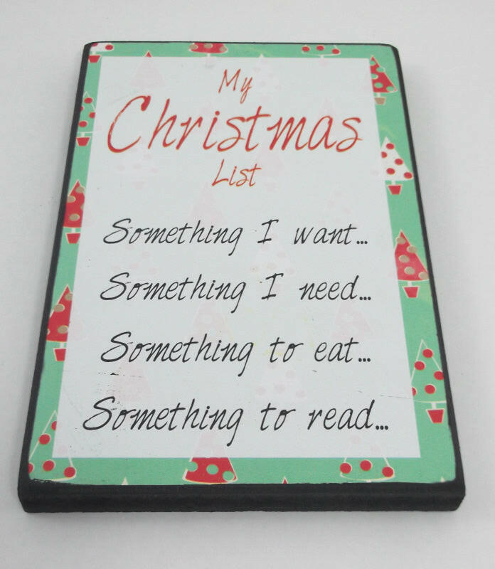 Christmas List Plaque