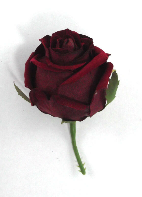Artificial Velvet Amore Rose Head Large