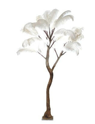 Justartificial.co.uk Feather Branch on trunk
