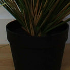Artificial Timothy Grass close up of Black Pot