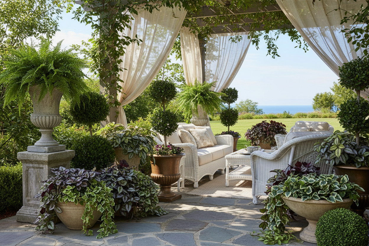 UV Protected artificial plants, trails, trees for outdoor and exterior use from JustArtificial