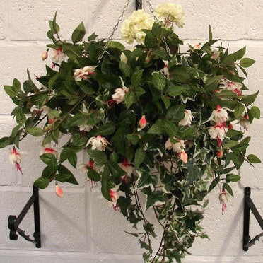 Artificial Silk Fuchsia Hanging Basket