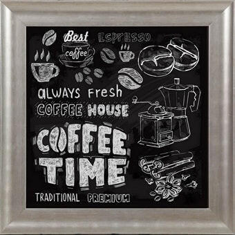 Coffee time canvas framed print