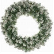 Frosted Emperor Wreath - Prelit