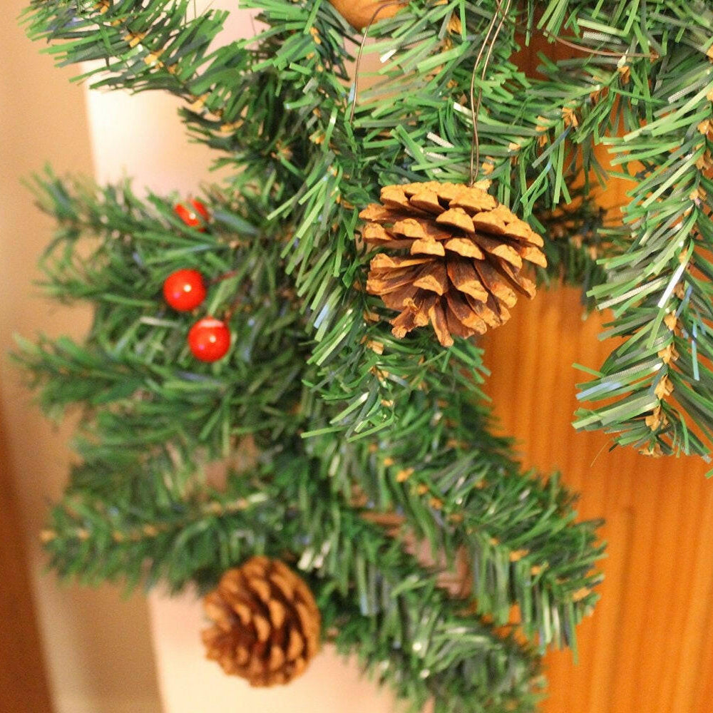 Artificial Christmas Pine Garland With Berries And Cones