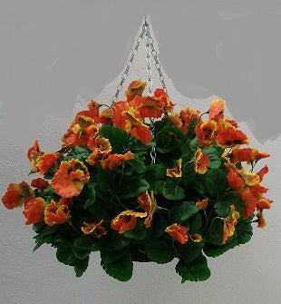 Artificial Silk Pansy Ball Hanging Basket