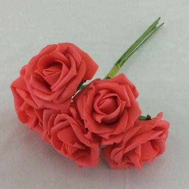 Artificial Colourfast Rose Bud Bunch