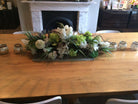 Showing a Bespoke artificial Silk flower arrangement, including the Vanilla Grass, sent in by one of our customers