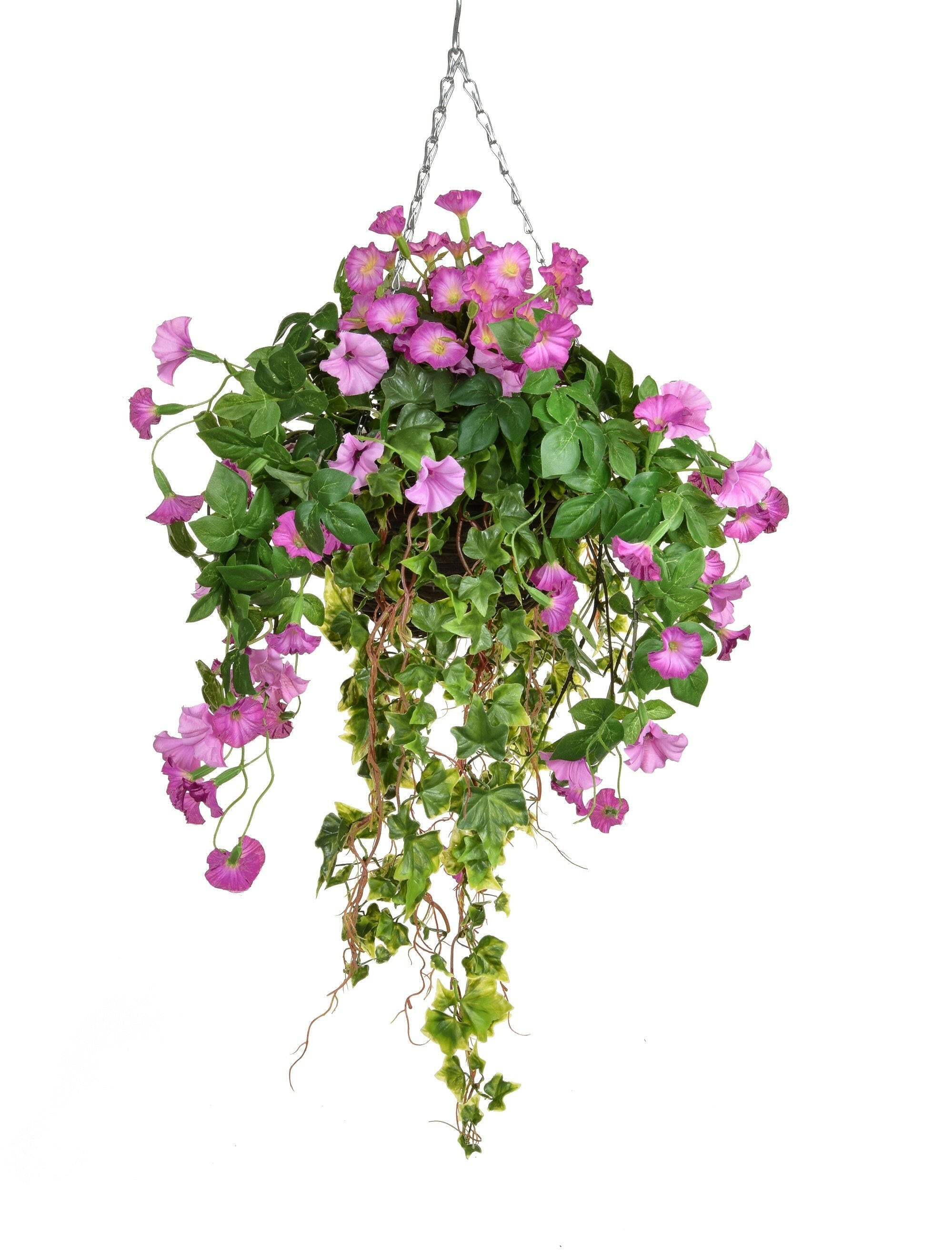 Artificial Silk Petunia Hanging Basket