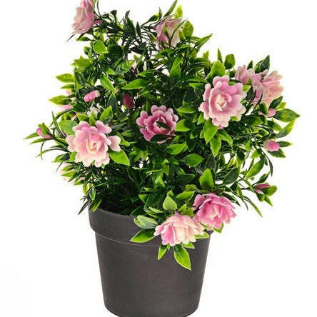 Artificial Silk Bloom Potted Plant Bush