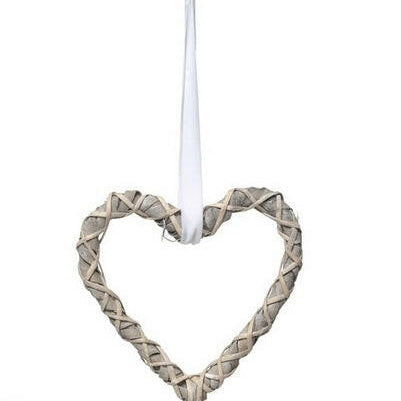 Woven Decorative Heart With Ribbon