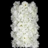 Artificial Silk Curved Hydrangea Panel with 5 Rose Heads