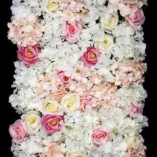 Artificial Silk Rose/Hydrangea Flower Wall Panel