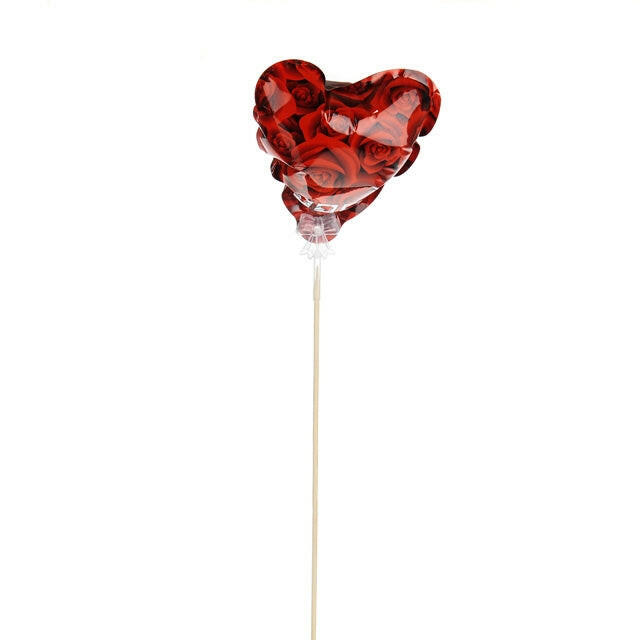 Balloon Rose Heart On Pick